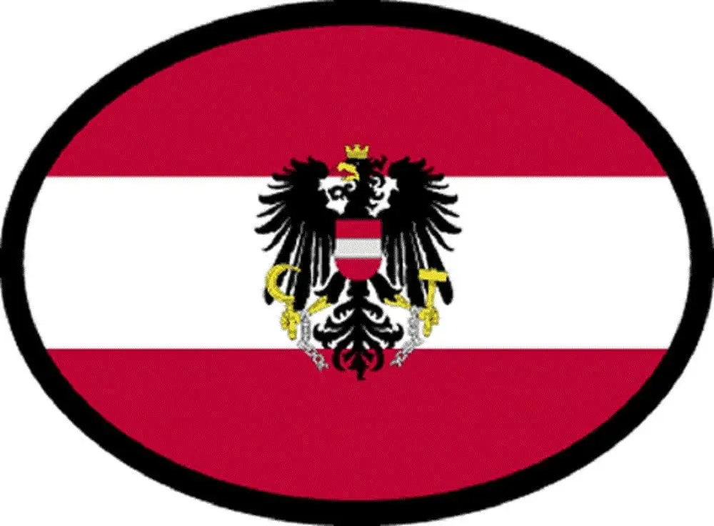 

Австрийский флаг с наклейкой-Оригинальный винил-отражающая немецкая овальная наклейка