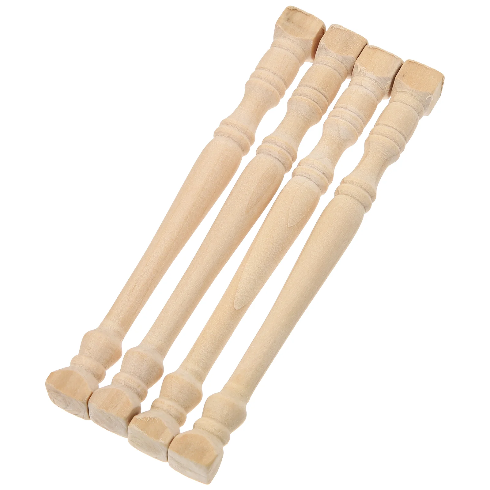 

4 Pcs House Roman Pillars Micro Scene Mini Accessories Miniature Wood Model