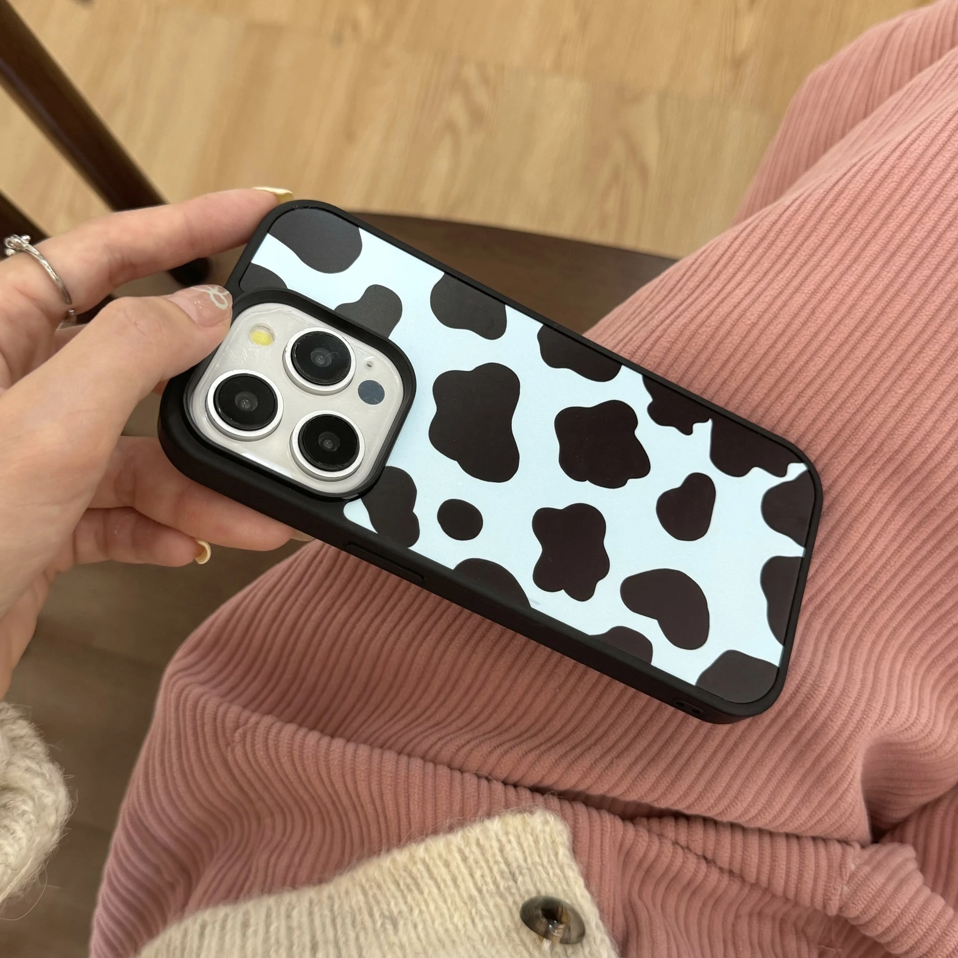 Корейская INS светло-голубая и черная Милая Новая версия чехла для телефона с