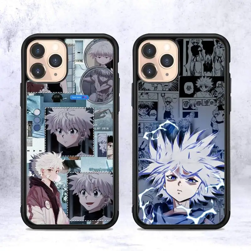 

Hunter X Hunter Killua Zoldyck Anime Phone Case Silicone PC+TPU Case for iPhone 11 12 13 Pro Max 8 7 6 Plus X SE XR Hard Fundas
