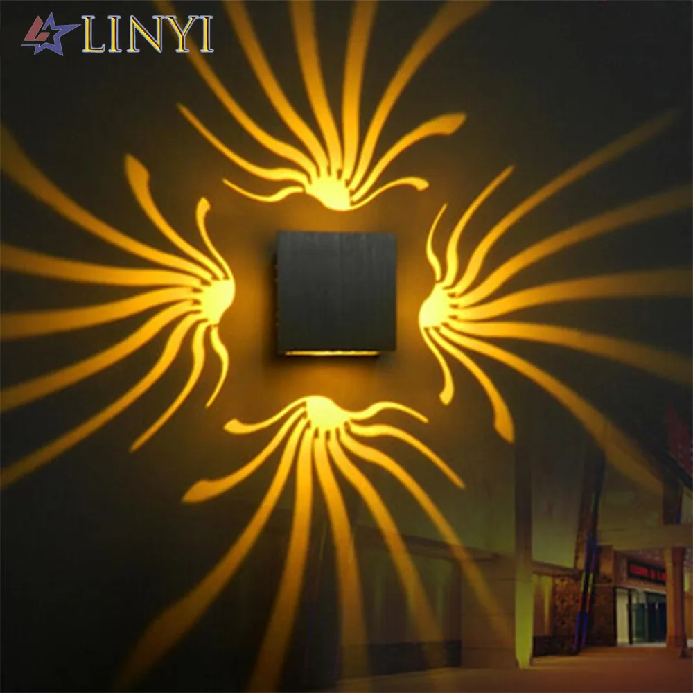 

Surface Mounted Nordic Wall Light Fixture Creative Led Wall Sconce Colorful Ceiling Wall Led Light 3W For Living Room KTV Bar