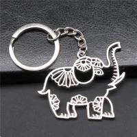 travel souvenir gifts premium fashion keychain jewelry vintage elephant pendant keychain pendant