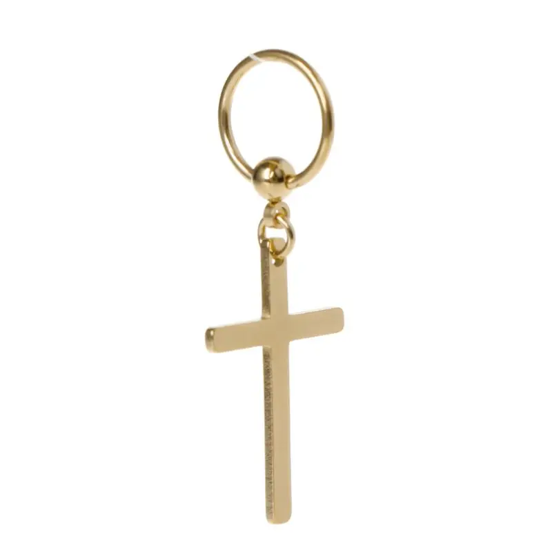 

JAVRICK 1pc Punk Earrings Cross Pendant Dangle Women Men Charms Jewelry Fashion Personality Gifts Brincos Buckle Anti Allergy