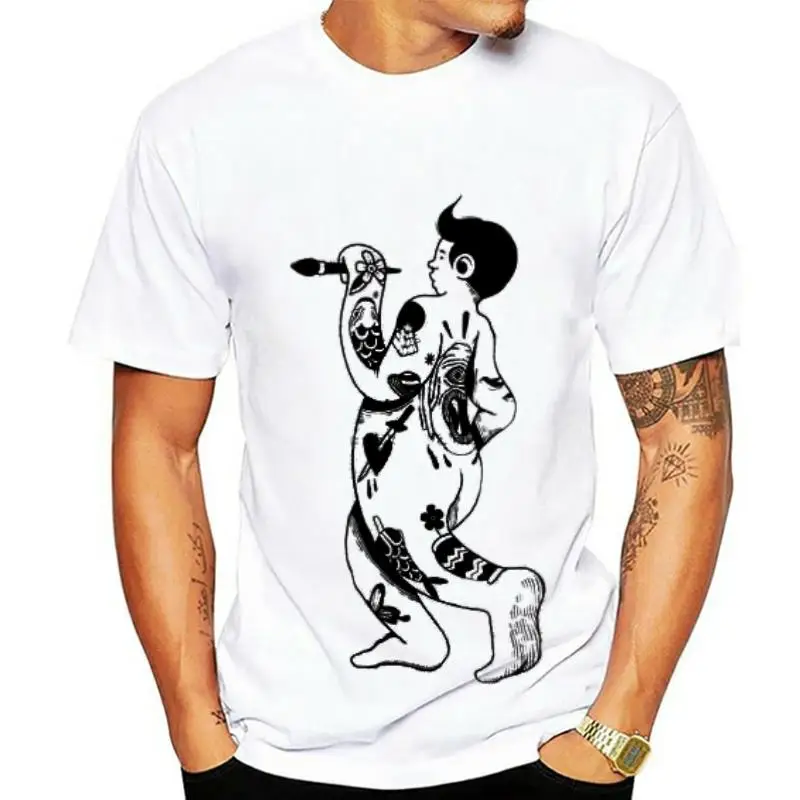 Pintor en Bolas T-shirt - Silkscreen Hand Printed Screen Painter Twee Muizen men t shirt