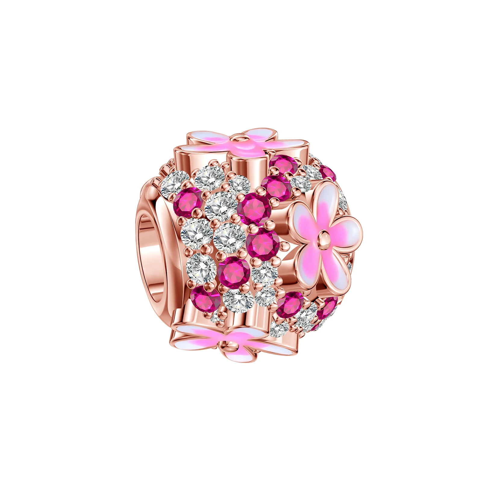 Женское Ожерелье с бусинами из серебра 925 пробы цвета розового золота