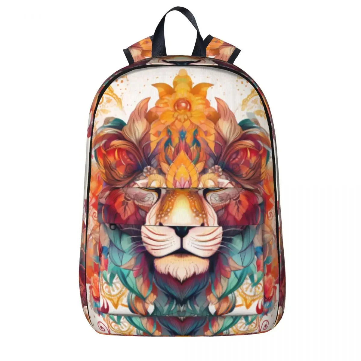 

Lion Backpack Floral Mandala Animal Aesthetic Backpacks Teen Travel Soft High School Bags Design Rucksack