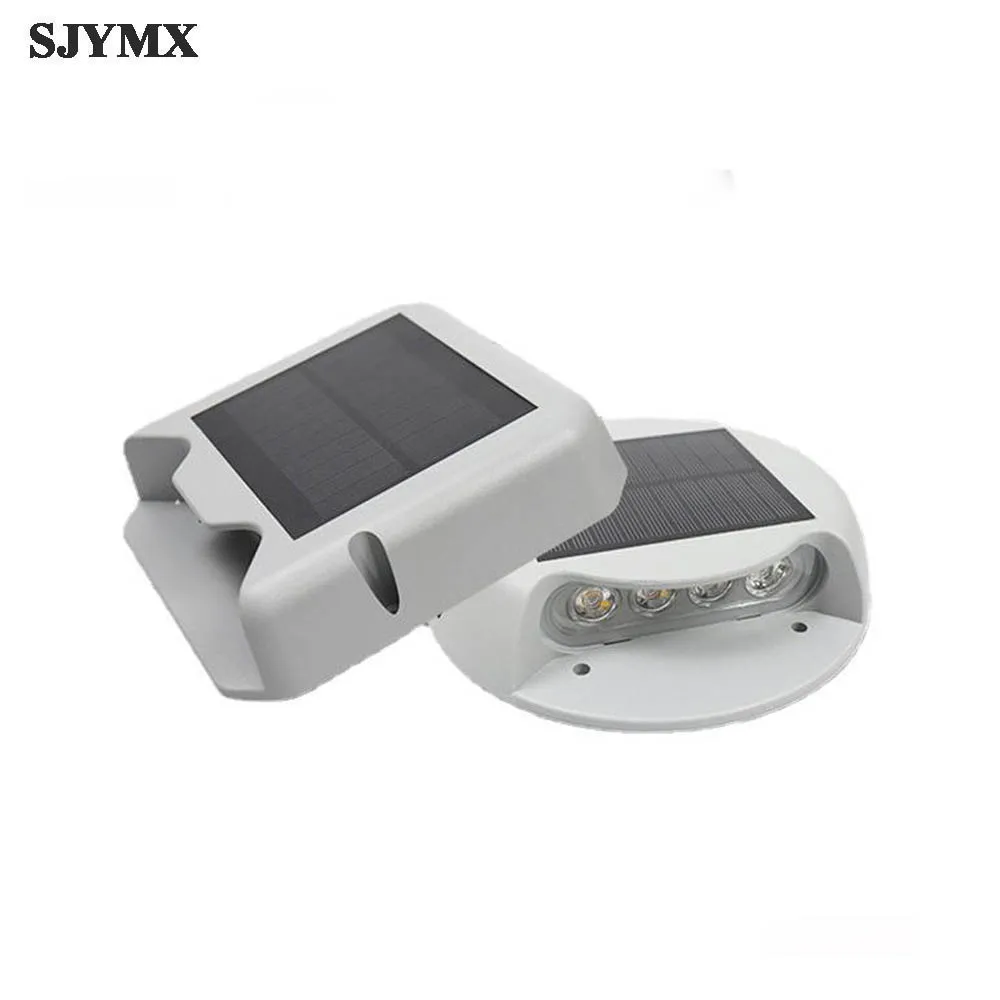 

Outdoor Garden Solar Walkway Light Home Waterproof Round Stair Step Foot Light RGB Colorful Aisle Light