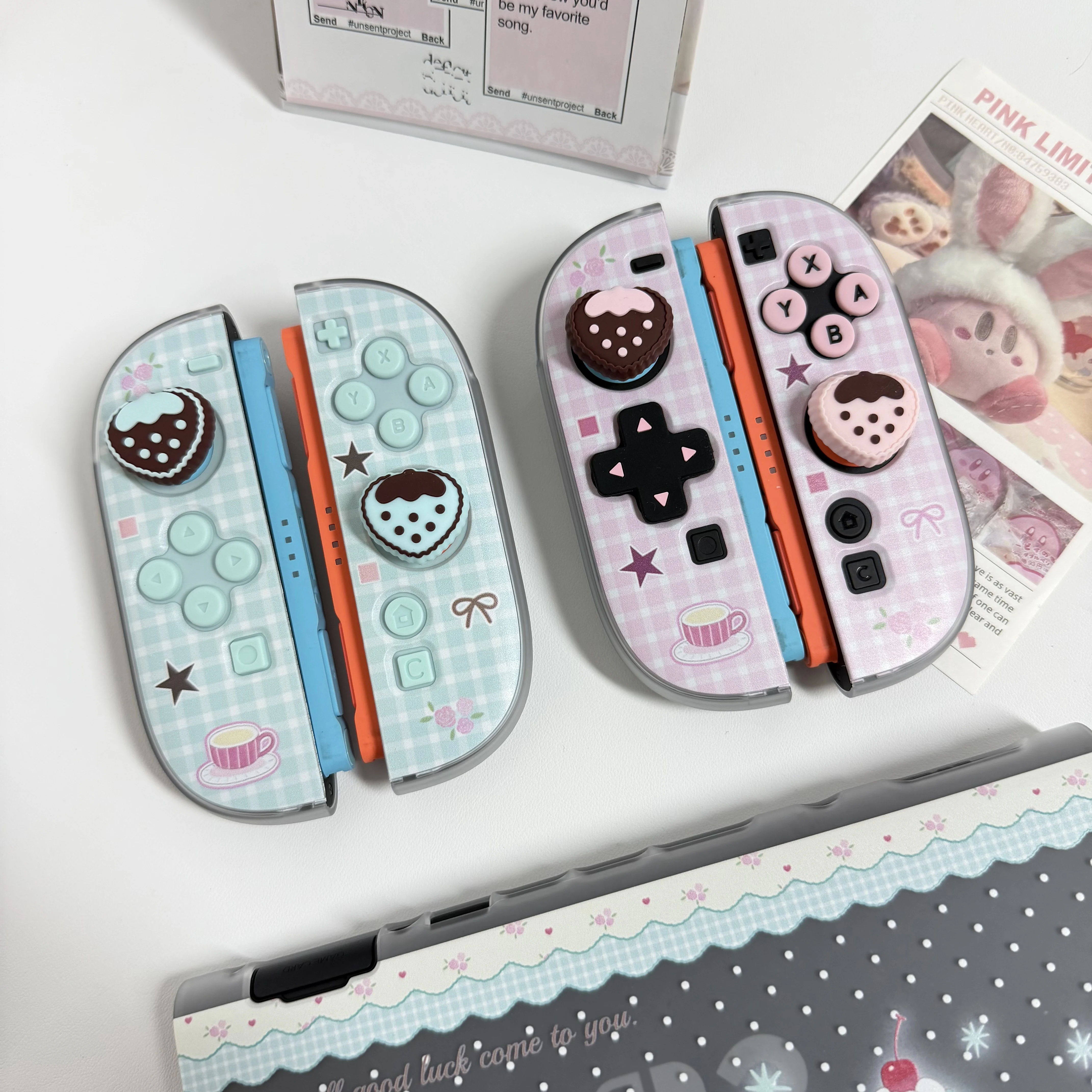 Фото Защитный чехол для Switch 2, мятно-зеленый, жесткий, с рисунком десертного пудинга, для игровых консолей NS2, для женщин-геймеров, для вечеринок с чаем, в наличии №5