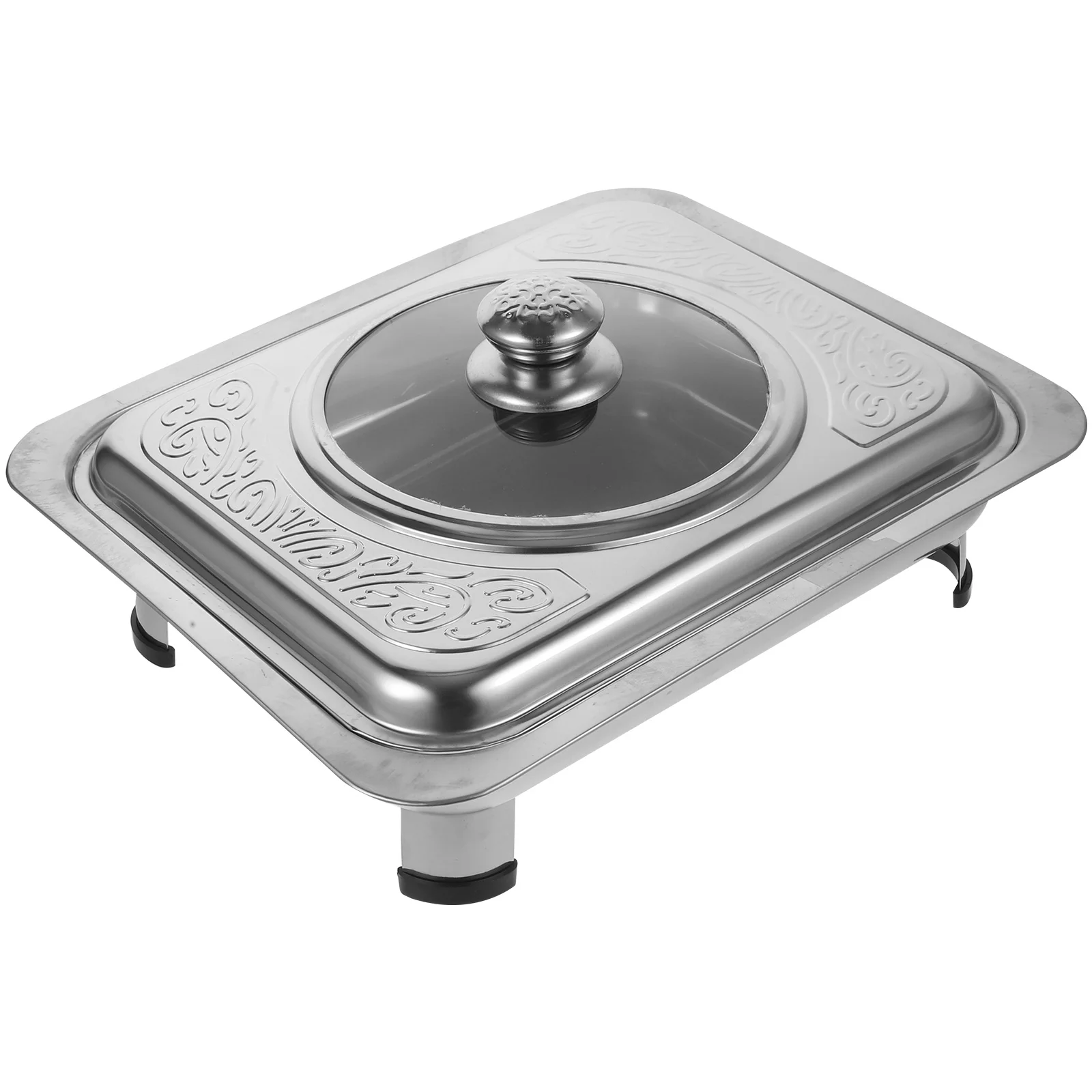 

4 шт., поднос с четырьмя ножками из нержавеющей стали