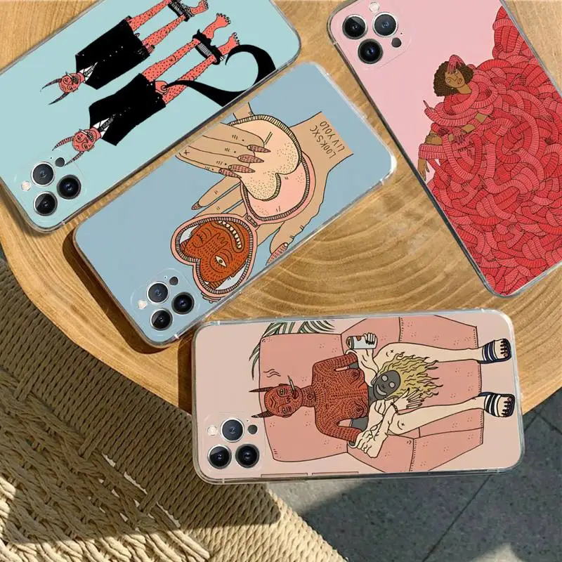 

Polly Nor Art Phone Case Silicone Soft for iphone 14 13 12 11 Pro Mini XS MAX 8 7 6 Plus X XS XR Cover