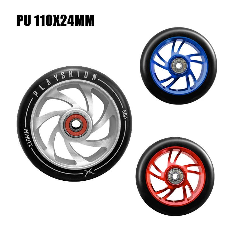 

PU wheel 110 × 24mm is applicable to extreme Kick scooter aluminum alloy with high strength and wear resistance