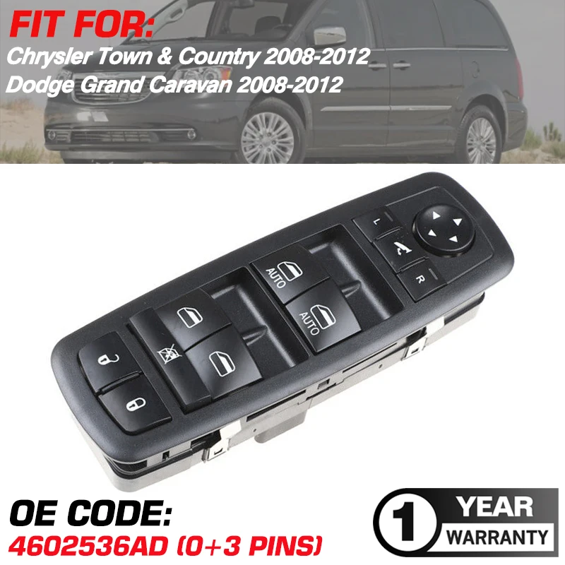 Переключатель Стеклоподъемника переднего левого автомобиля 4602536AD для Chrysler Town &amp