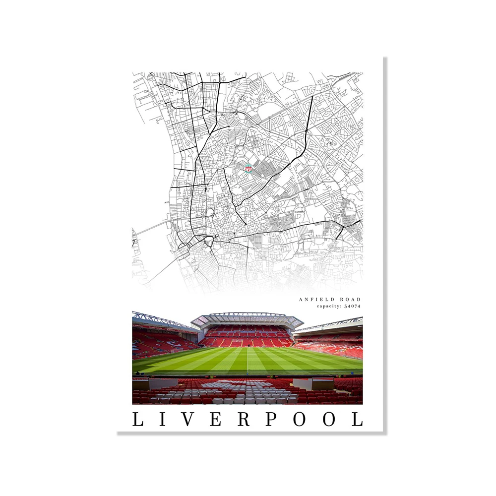

Футбольный постер клубы Ливерпуль Манчестер стадион