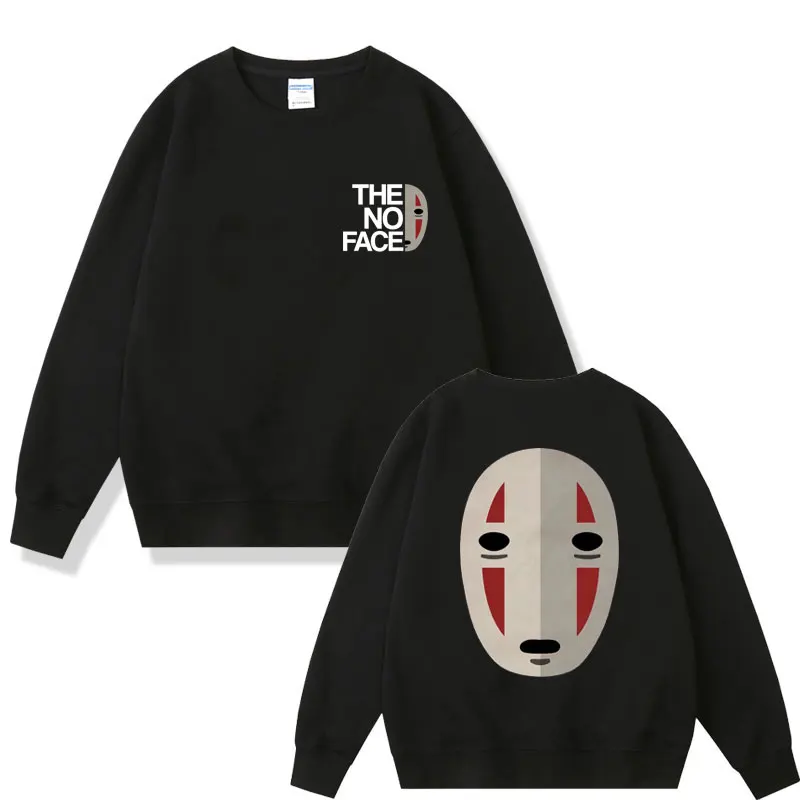 

Anime No Face Man Graphic Pullover Men Women Manga Sweatshirt Unisex Oversized Casual Loose Pullovers Man's Fashion Streetwear
