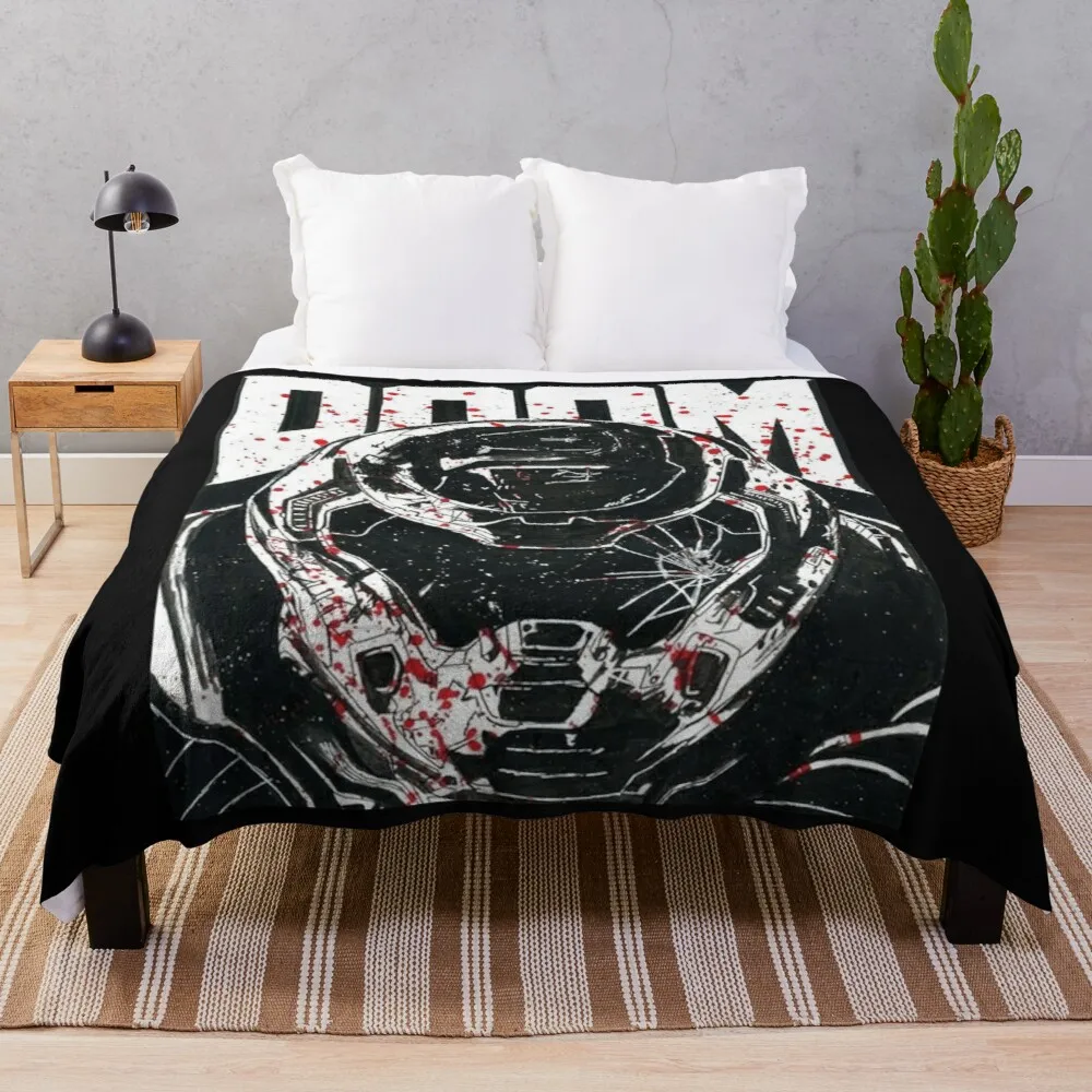 

Doom - Doom Eternal - Doomslayer Throw Blanket Custom Blankets