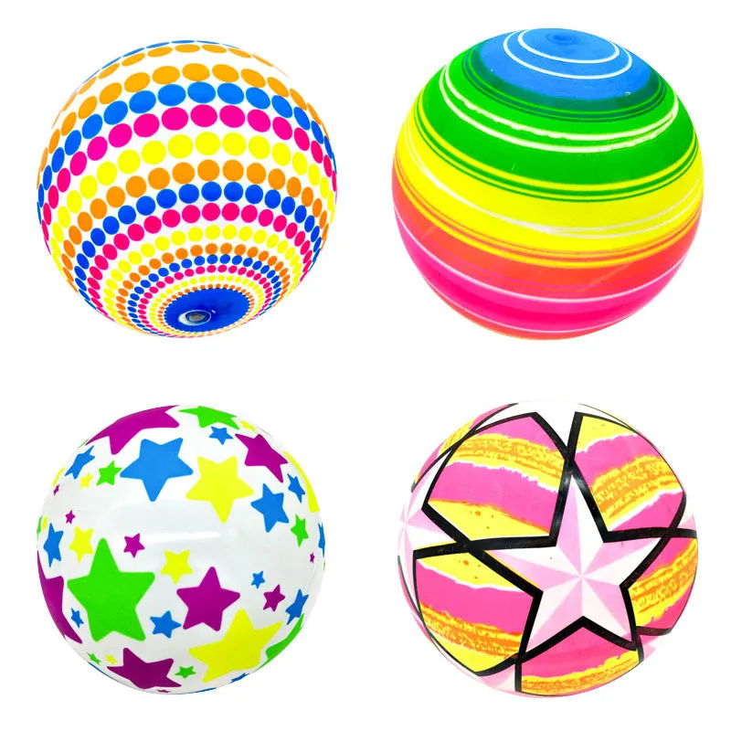 

Надувная игрушка 9 дюймов с радужным цветным рисунком звезд, надувной мяч для спорта на открытом воздухе, резиновый пляжный мяч для родителей, детские игры для детей