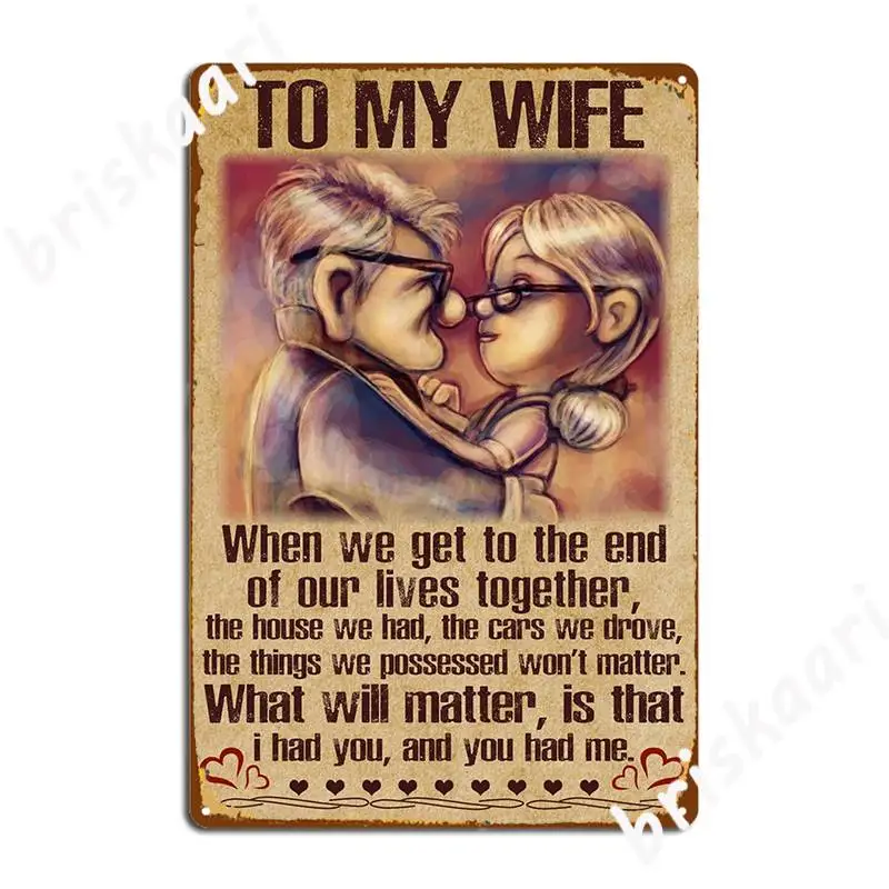 

Металлический знак Карл и Элли для моей жены, что будет важно, фотография