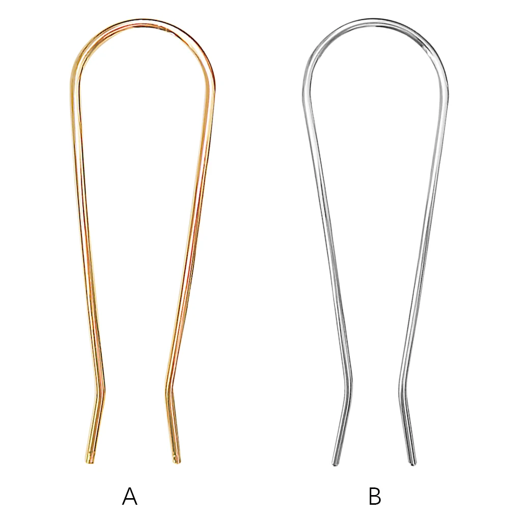 

Women Hair Stick Metal Hairpin Barrette U Shape Portable Hair Clip Jewelry Decoration, Gold