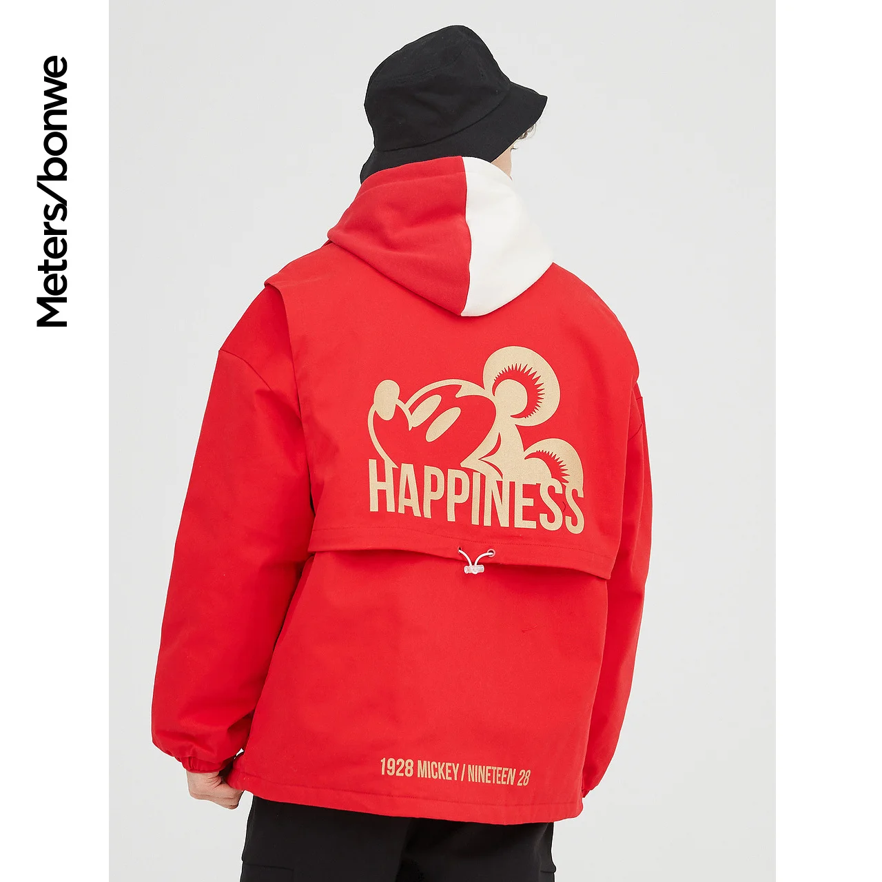 Metersbonwe Men's Cotton-Padded Jacket Warm Woven Windproof Jackets Male Casual Loose Printed Big Pockets Winter Coats