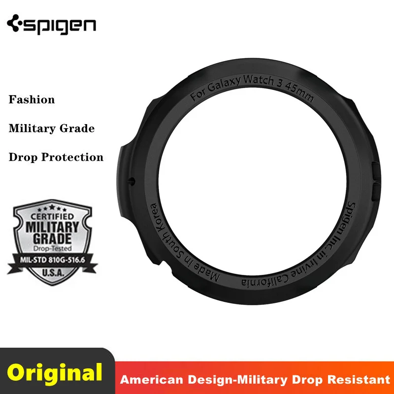 

TPU Case For Samsung Galaxy Watch 3 45mm / 41mm Case | Authentic Korean Spigen [ Liquid Air ] Matte Black Cover