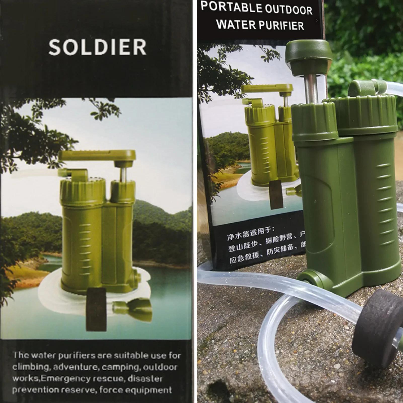 

Emergency Gear Water Filter Emergency Survival Gear Water SolutionsOutdoor Water Purification Solution For Hiking Camping