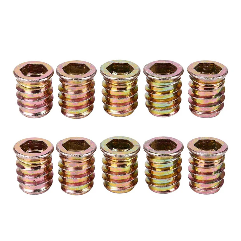 

TOP Set Of 10 Threaded Insert M10 X 20 Mm For Wood