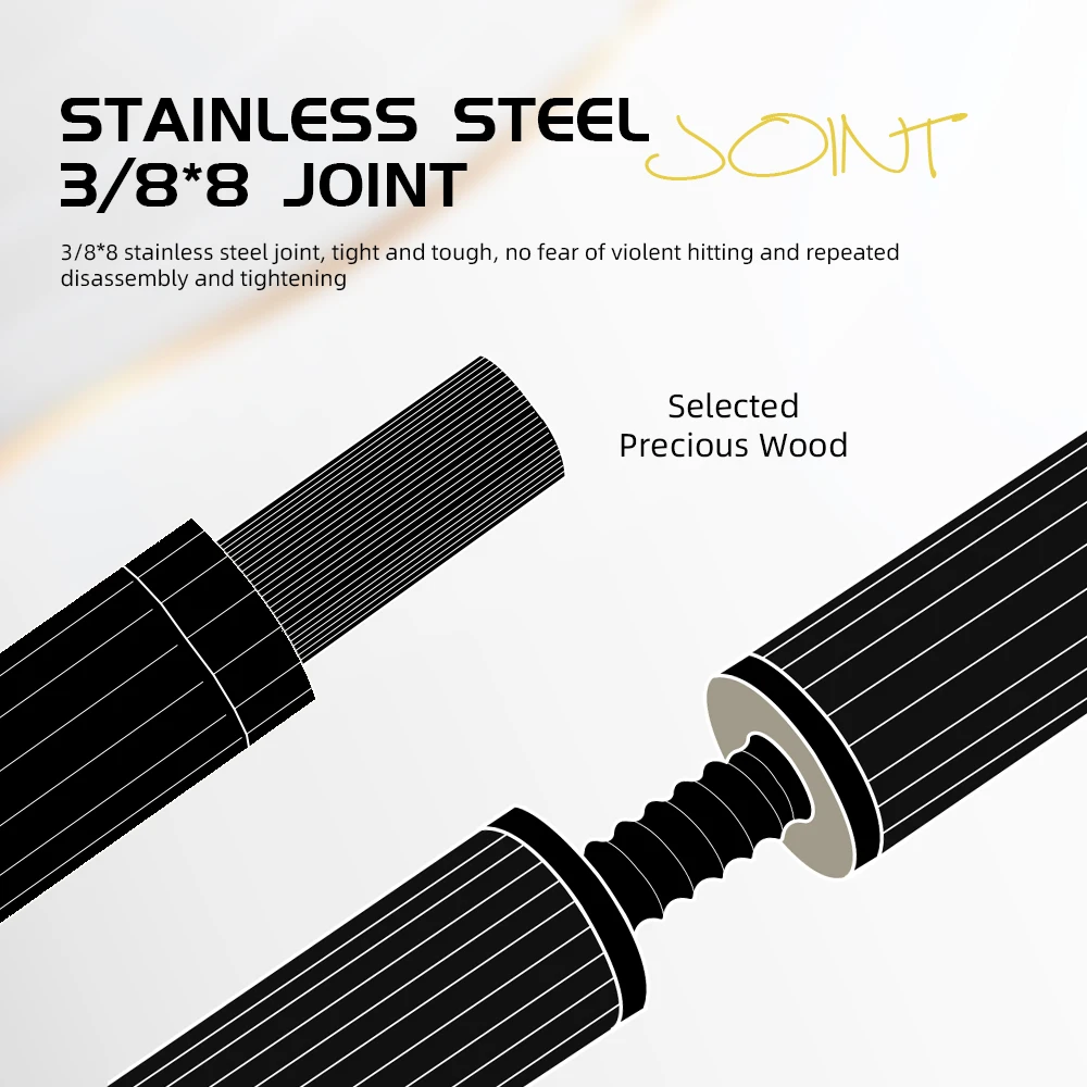 ZOKUE Elite Series Кий из углеродного волокна с низким дефлекцией две валы кленовый