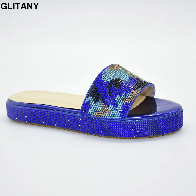 

New Design Italian In Women High Quality African Wedding Shoes Plus Size Ital;ian Women Wedding Shoes Decorated with Rhinestone