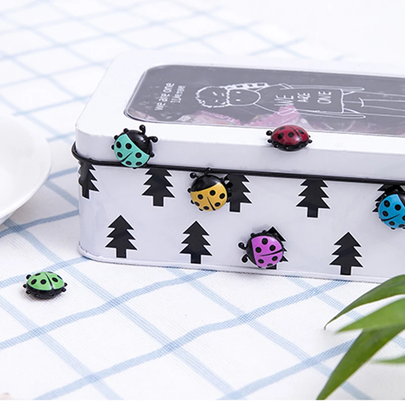 

6pcs Refrigerator Magnets Three-dimensional Fridge Magnet Cute Ladybug Shape Creative Personality Magnetic Sticker Home Decor