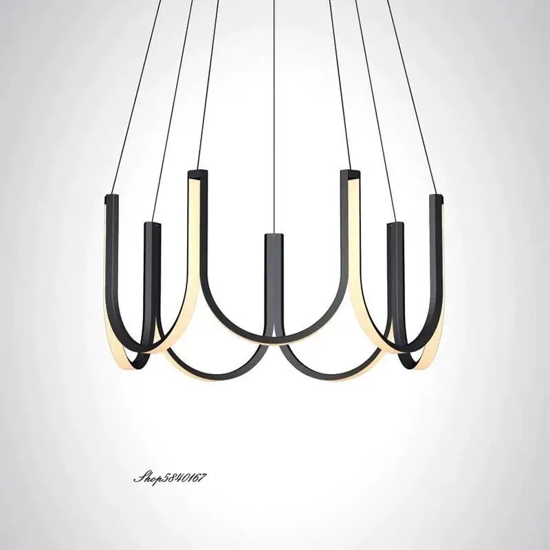 

Modern Led Pendant Lights Minimalist U Style Personality Hanging Light Fixture Living Room Dining Room Furniture Home Decor Lamp