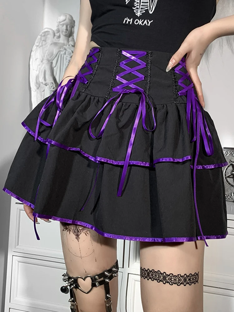 

Женская юбка-пачка с завышенной талией, белая, красная, фиолетовая короткая юбка в готическом стиле, облегающая юбка для девушек,