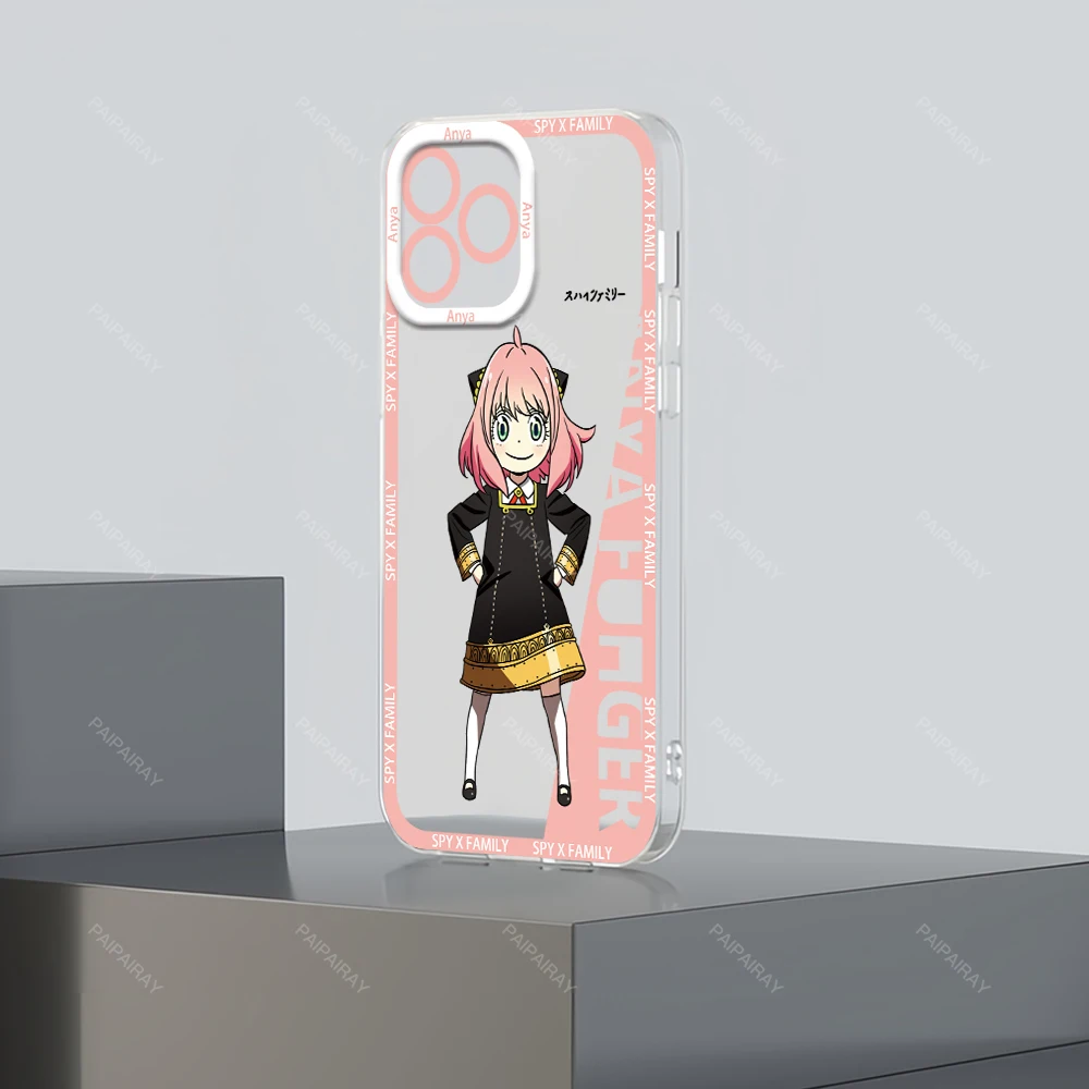 S-SPY X F-FAMILY Anya Hot Cute Kawaii для Xiaomi Redmi K60 Poco Note 14 13 C12 Pro Plus Ultra Cover Прозрачный корпус безеля