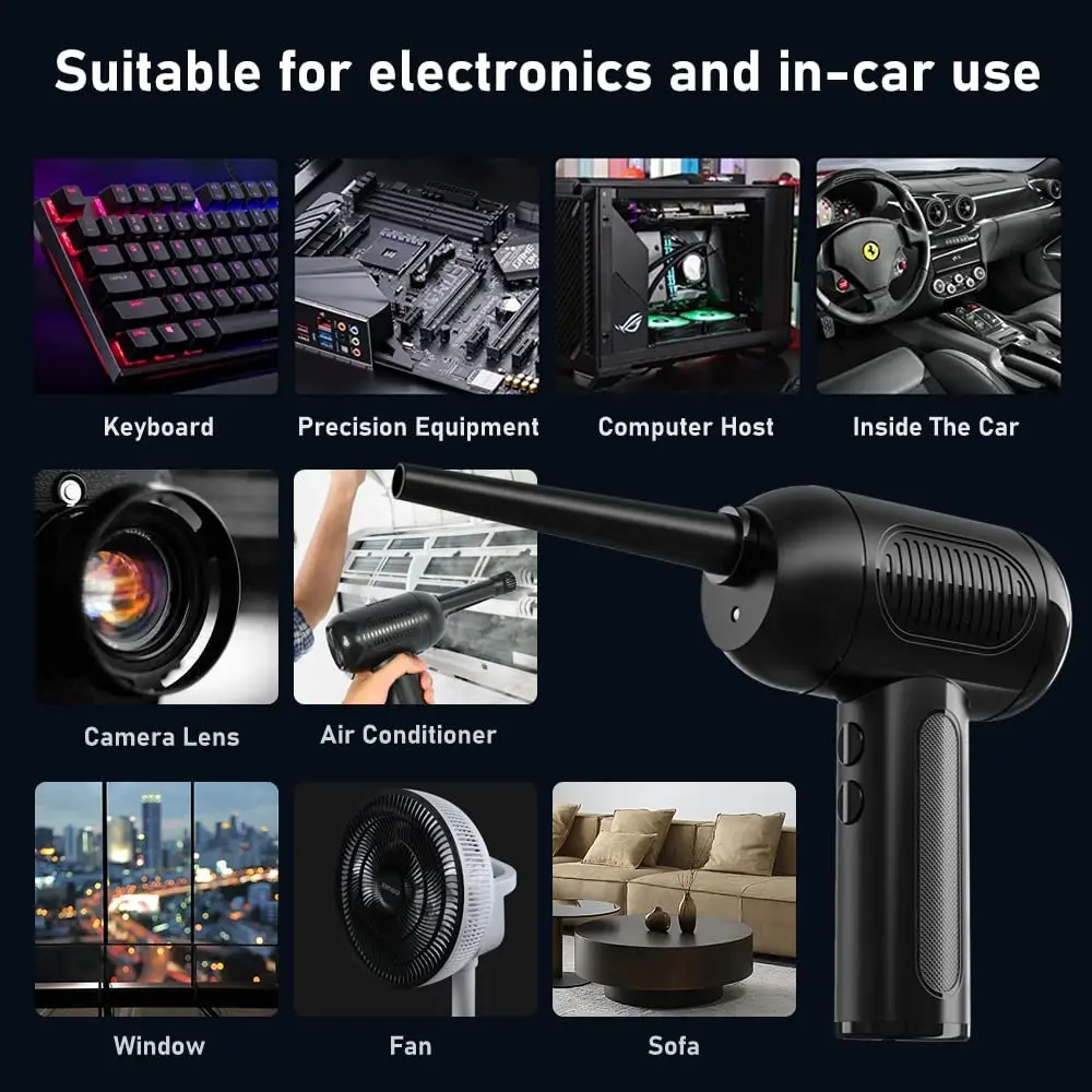 Беспроводной воздуходувка 10000 мАч пистолет для сжатого воздуха пылесборник