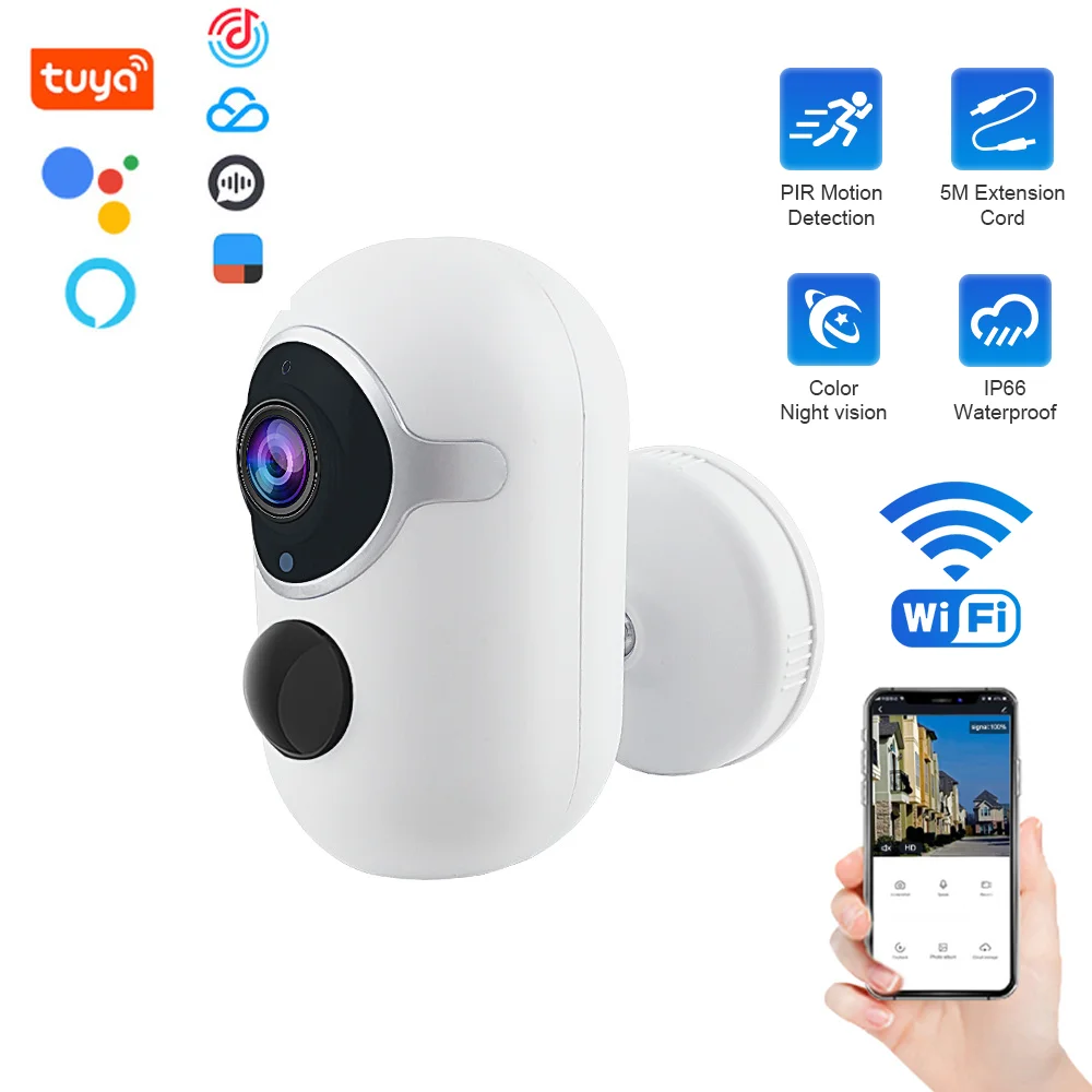 

2MP IP Camera 1080P Tuya Smart Home Indoor WiFi Wireless Surveillance Camera Automatic Tracking CCTV Security Baby Pet Monitor