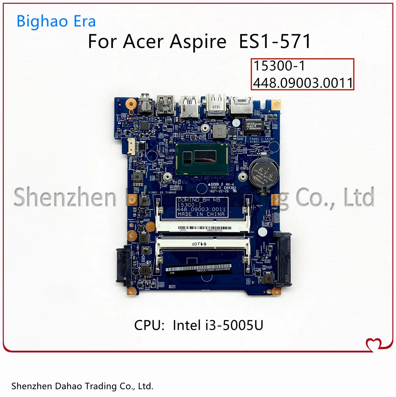 para Acer Aspire Es1571 Computador Portátil Motherboaed com I3-5005u Cpu 448.09003.0011 153001 Mainboard Nb. Gce11.008 Nbgce11008 100% Trabalho
