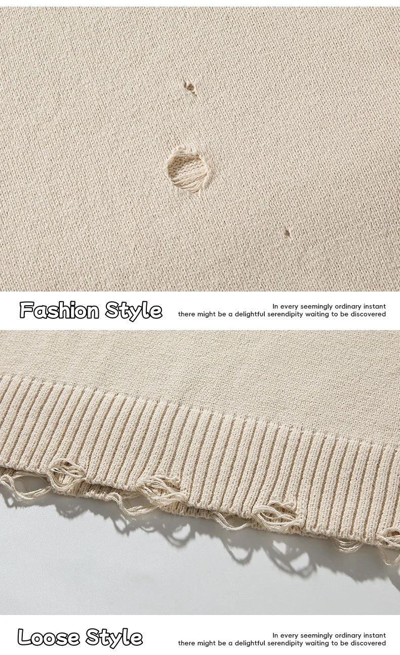 Свитер из синели мужской осенне-зимний свободный вязаный свитер с баской пуловер