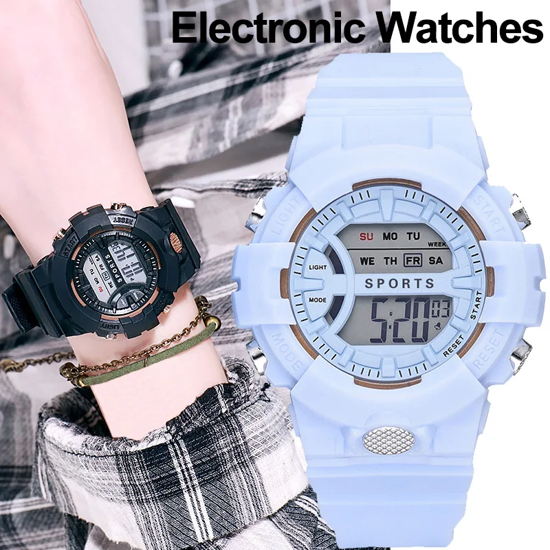 Цифровые спортивные часы для женщин и мужчин цвет в ассортименте