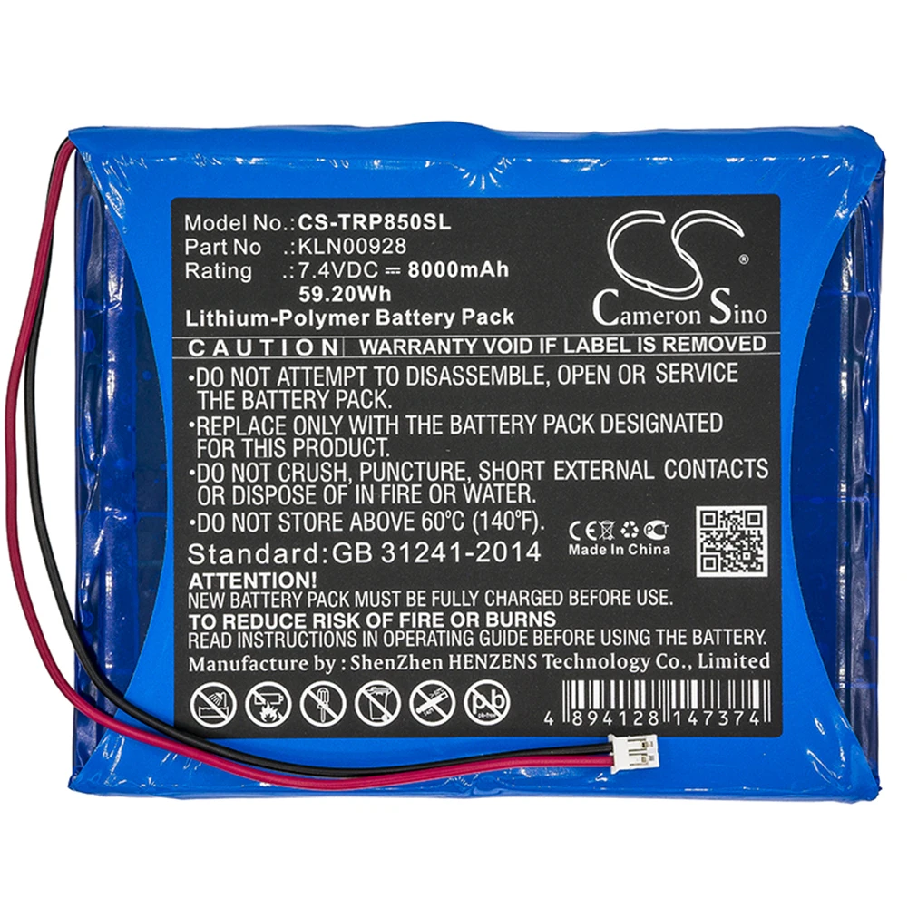 

Cameron Sino 8000mA Battery for Trimble SPS850 Modular Receiver,SPS851 Modular Receiver KLN00928