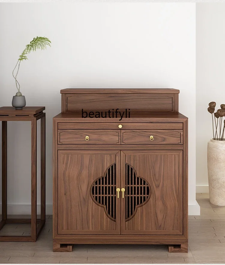 Храм Будды из цельного дерева новый алтарь в китайском стиле курильница стол для