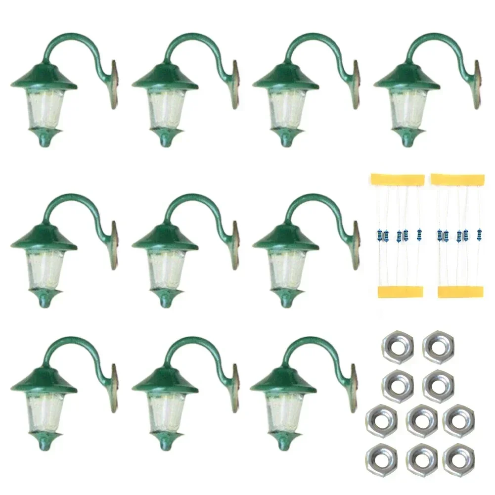 

Настенные светильники H0 1:87 металлические 10 шт