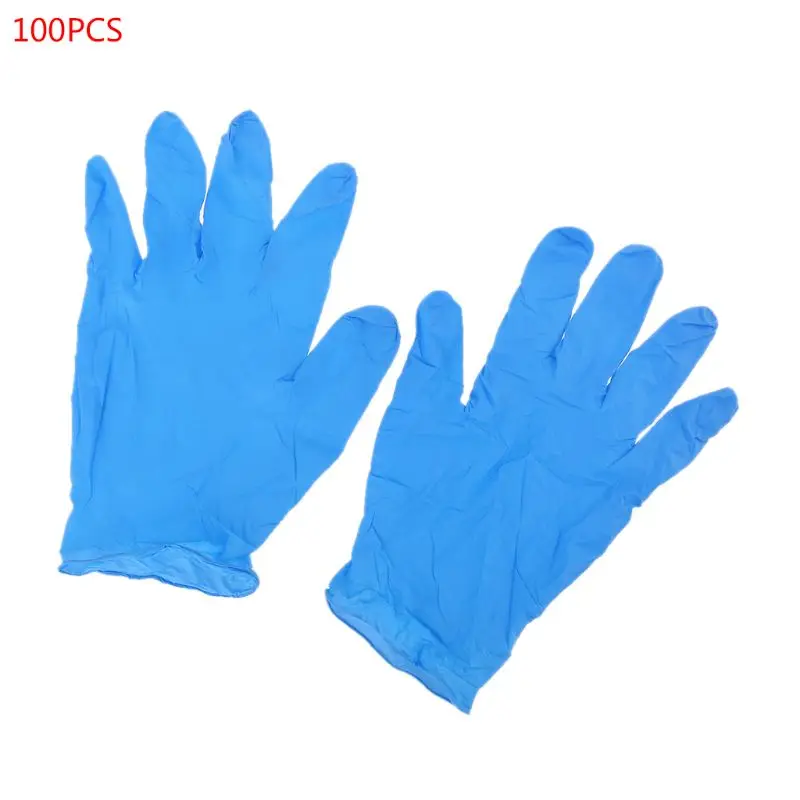 

100pcs Waterproof Disposable Washing Cleaning Nitrile Gloves Work Safety Gloves