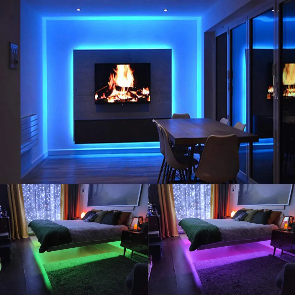 Светодиодная лента RGB 5050 с Wi-Fi управлением гибкая лампа диодами 12 В постоянного