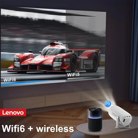 Портативный проектор Lenovo 4K 100 м Android 12 WIFI 6 TOF без семян с автофокусом, уличный проектор с лучом Full HD, домашний кинотеатр hy300 проектор
