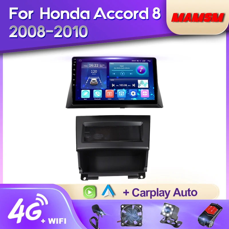 

Автомобильный радиоприемник MAMSM Android 12 2K для Honda accord 8 2008 2009 2010 мультимедийный плеер Навигация стерео 4G GPS Авторадио Carplay