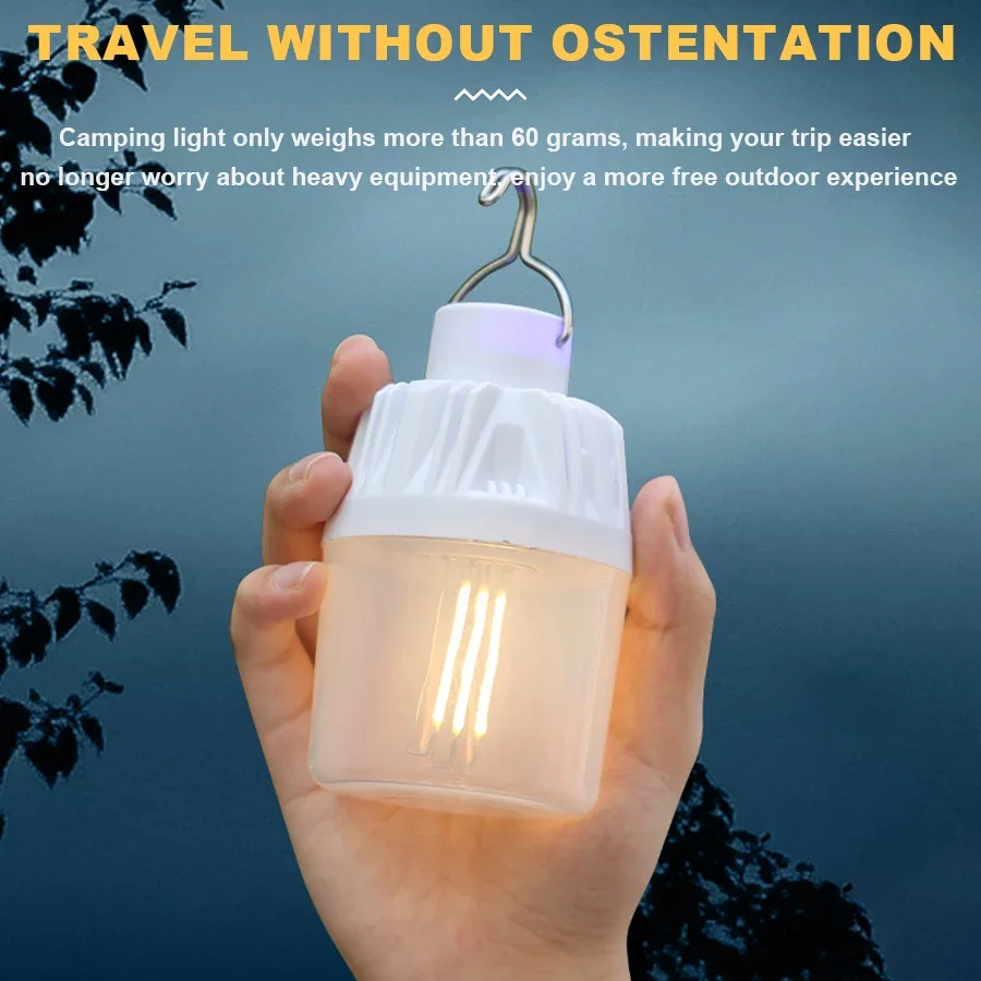 Суперъяркий фонарь для кемпинга USB-перезаряжаемый фонарик внешний портативный