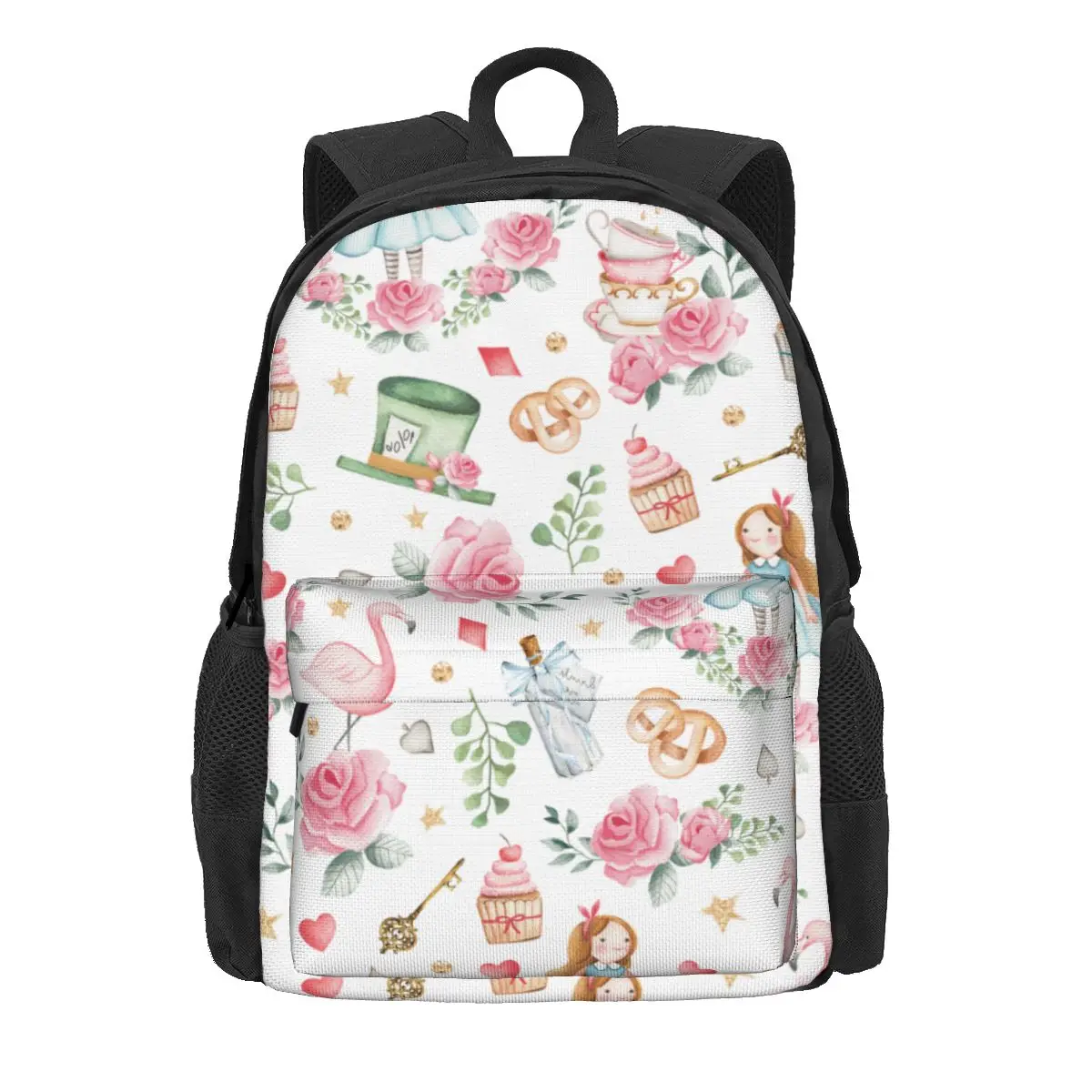 

Disney Cute Alice In Wonderland Women Backpack Mochila Classical Children School Bag Laptop Rucksack Boys Girls Shoulder Bag