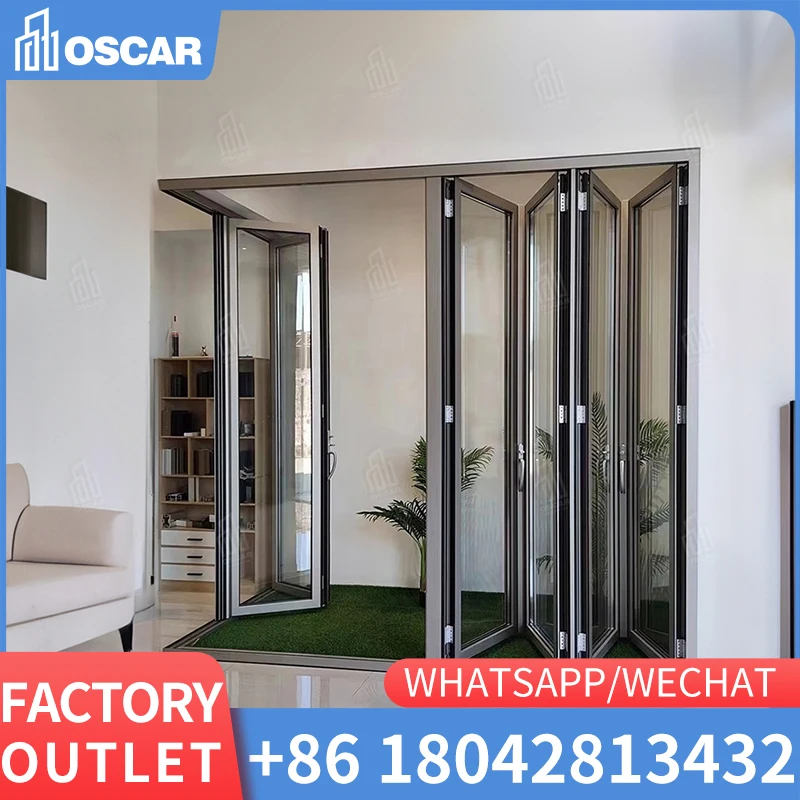 Складные двойные двери DERCHI изготовленные на заказ современные складные виллы с