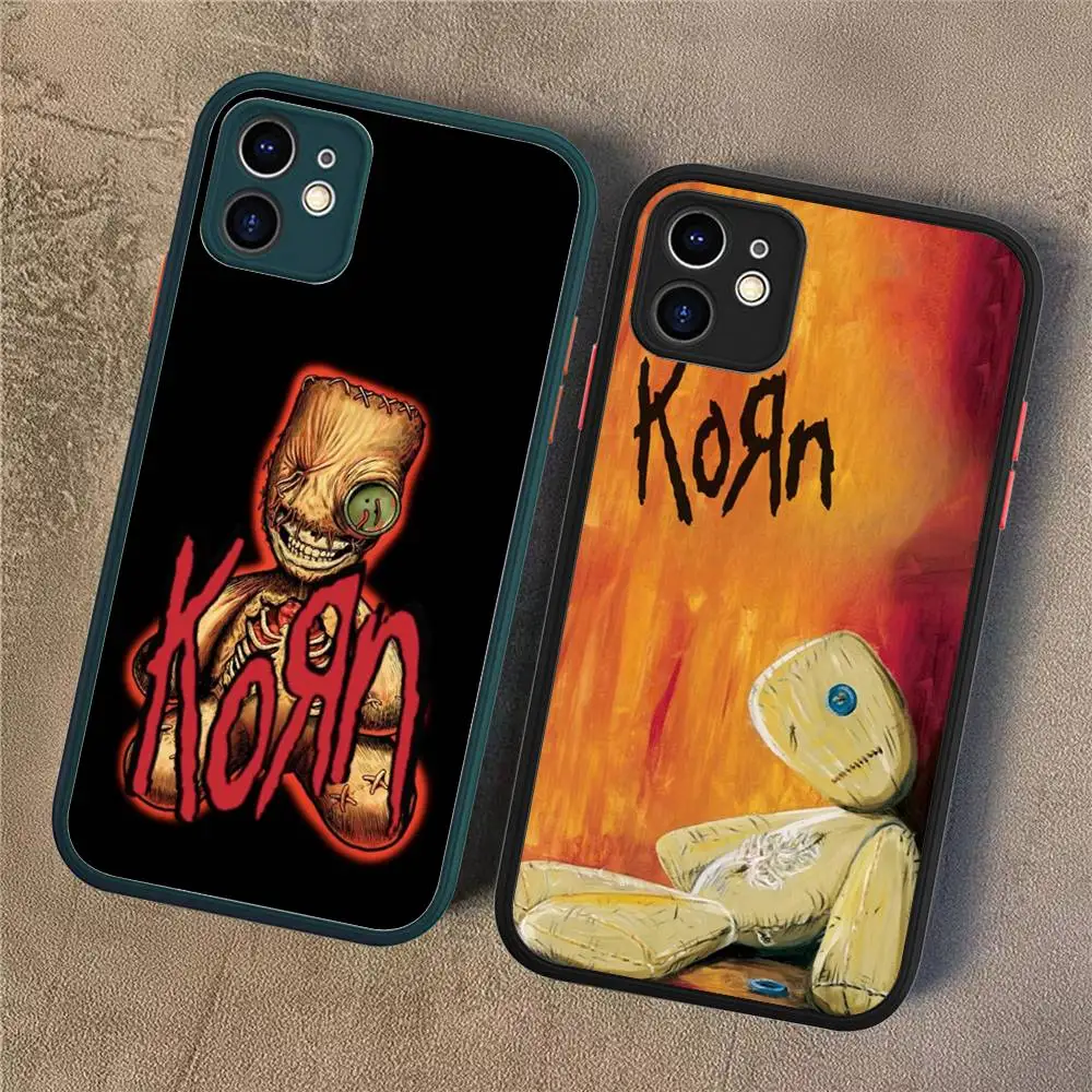 Фото Матовый полупрозрачный чехол для телефона K-korn Music Hot для iPhone 11 12 13 14 15 16 Pro Max Plus №3