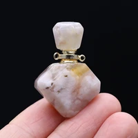 natural stone perfume bottle pendants reiki heal essential oil diffuser for jewelry making diy women necklace craft supplies