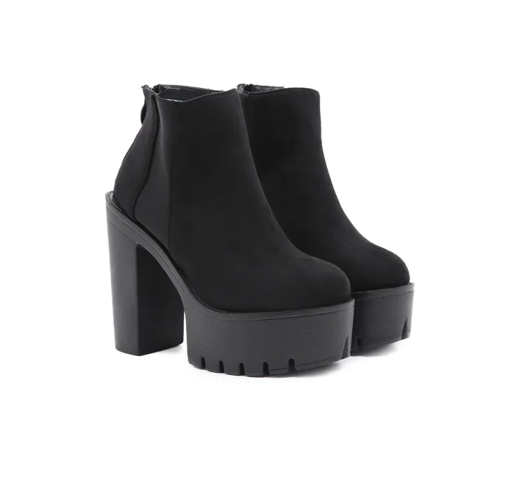 Женские ботинки на платформе с цветочным принтом удобные массивном каблуке